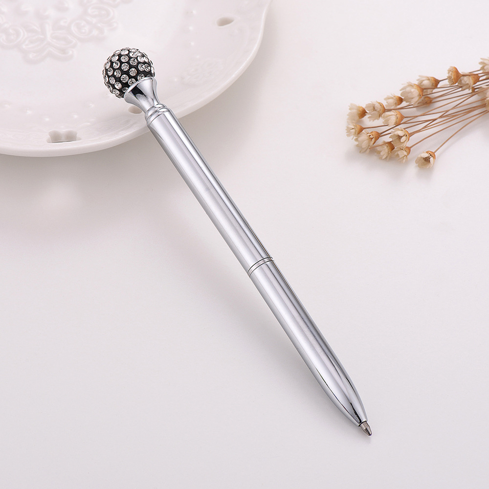 Metal Ballpoint Pen with Crystal Diamond Ball 1