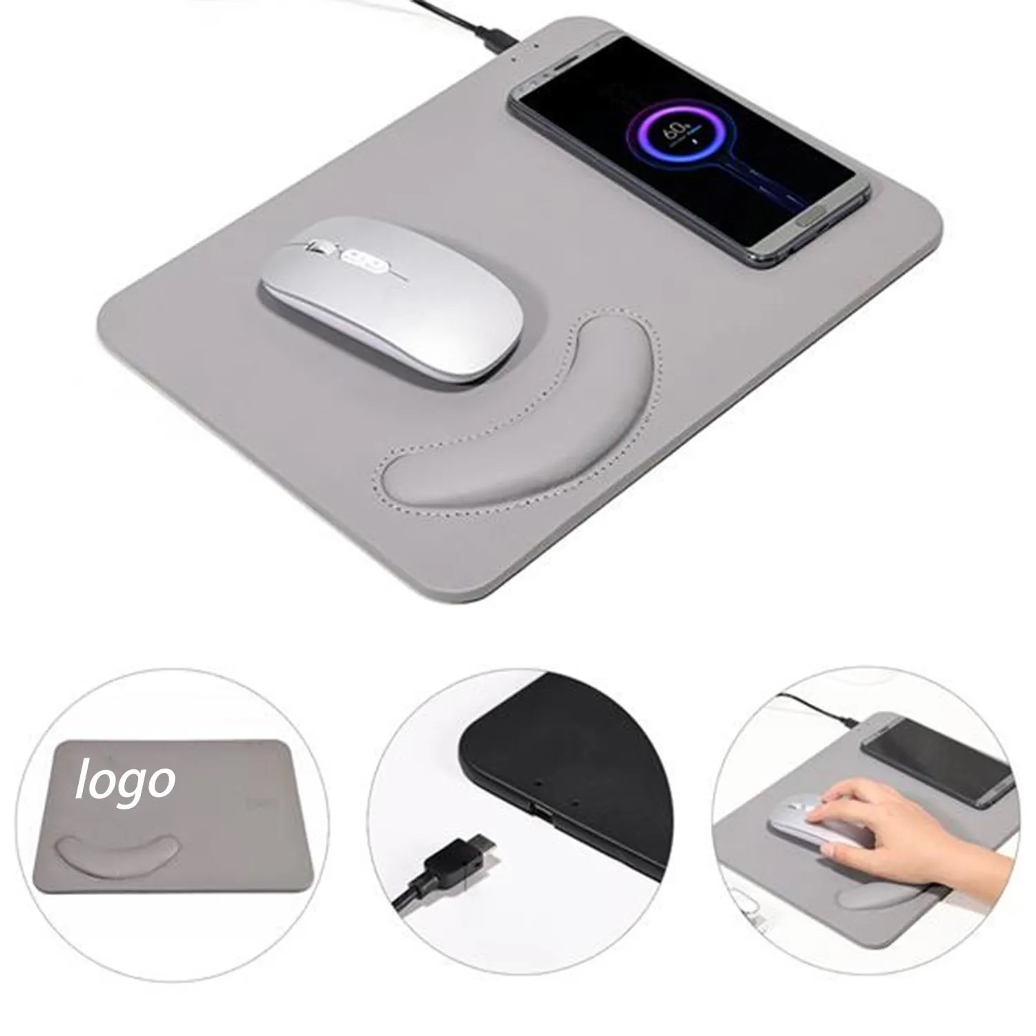 2 In 1 Wireless Charging Mouse Pad With Wrist Support 8
