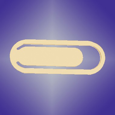 GOLD PLATED BRASS ROUNDED BOOKMARKER 1