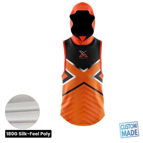 Unisex & Kids' Sublimation Sleeveless Hooded T-Shirt - 180G 4