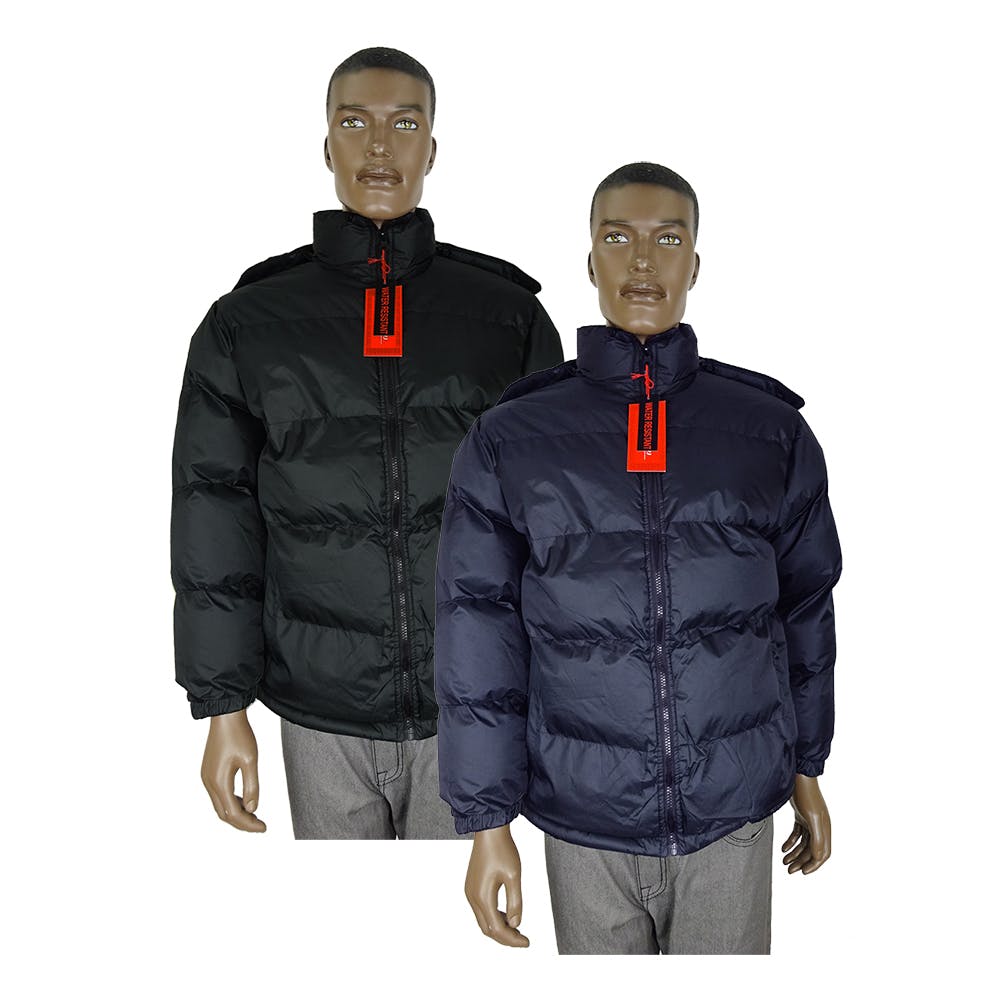 Men's Fleece Lined Jackets - Navy Black Sizes S-2X 1