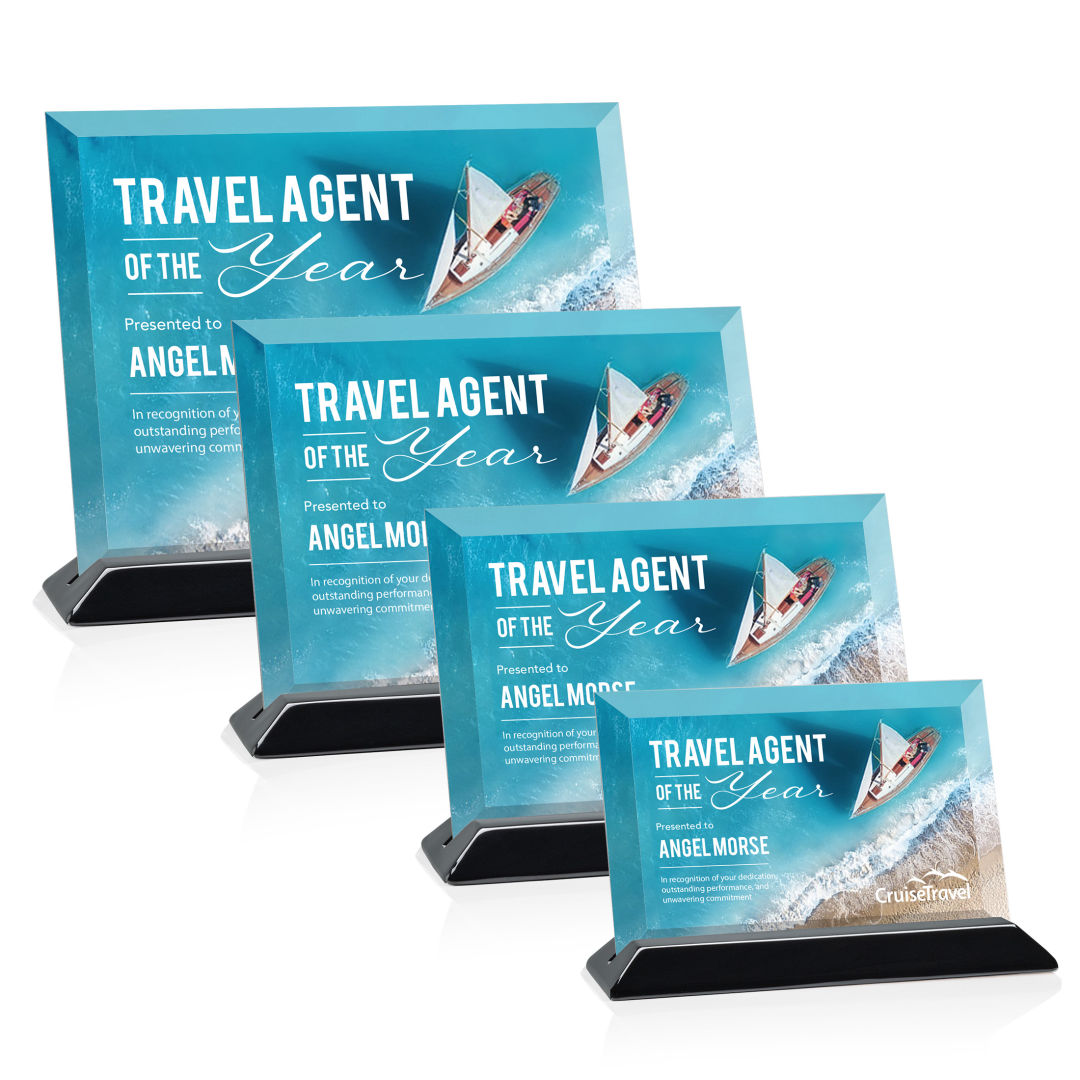 Embassy VividPrint™ Award - Starfire/Black (Horiz)