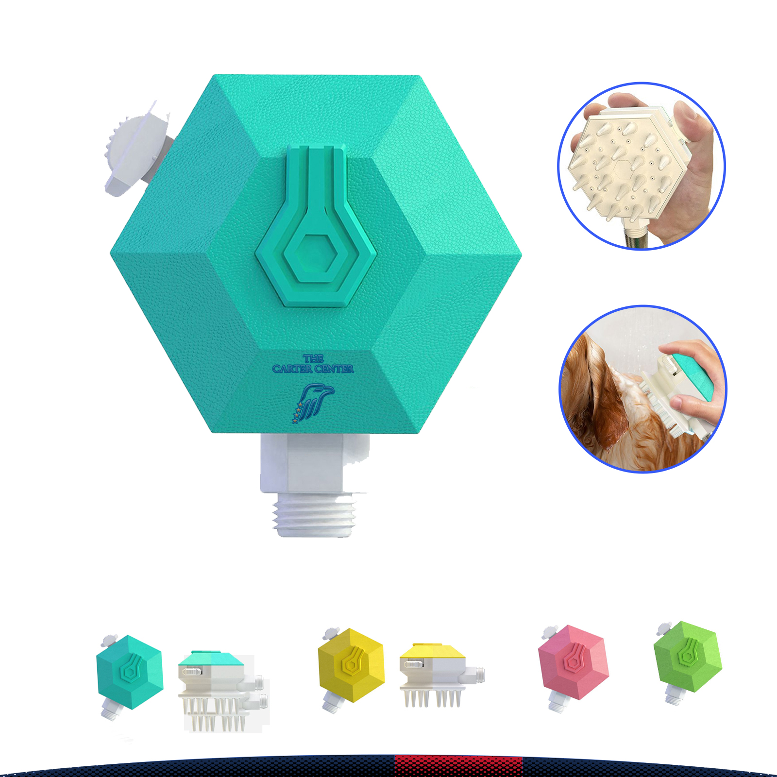 Hexagon Pet Shampoo Brush 3