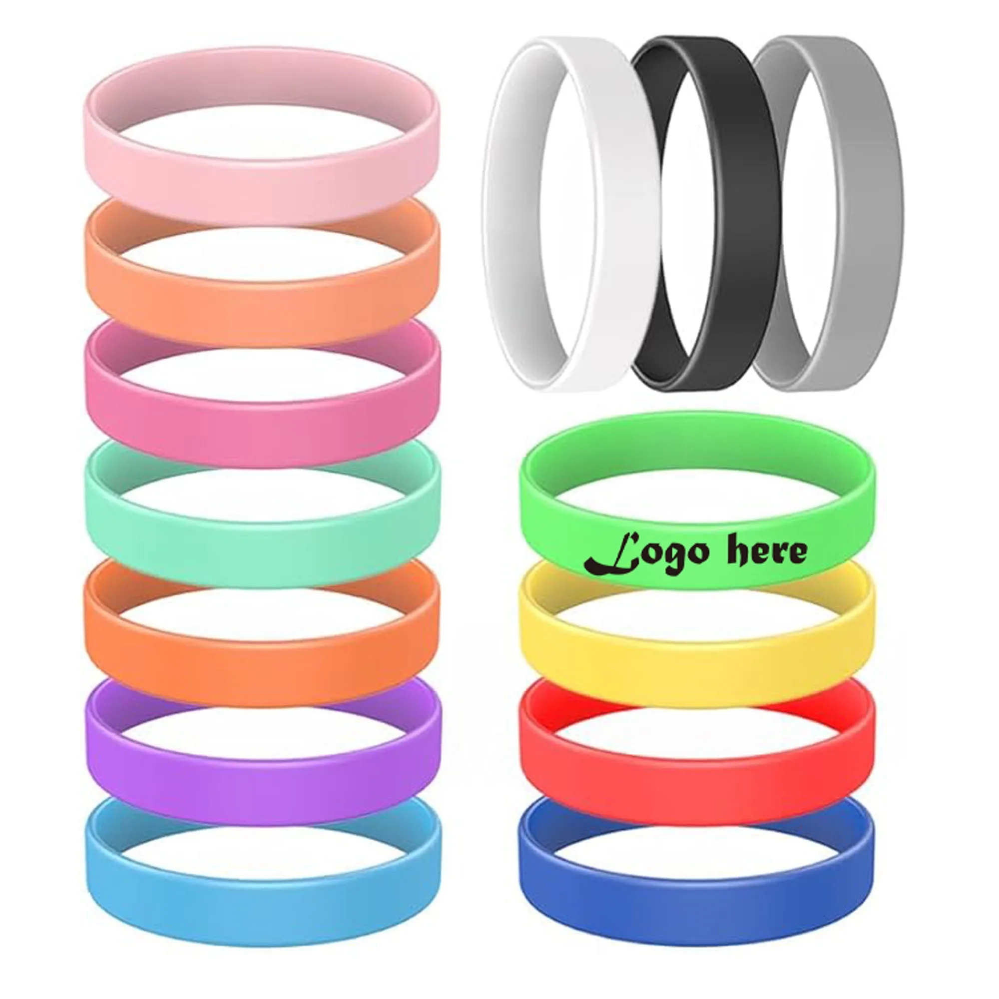 Silicone Wristband MOQ 50PCS 1
