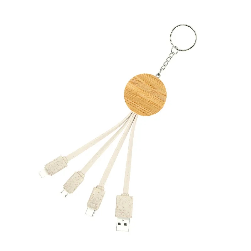 Bamboo and Wheat Straw 4 in 1 Charging Cable 3