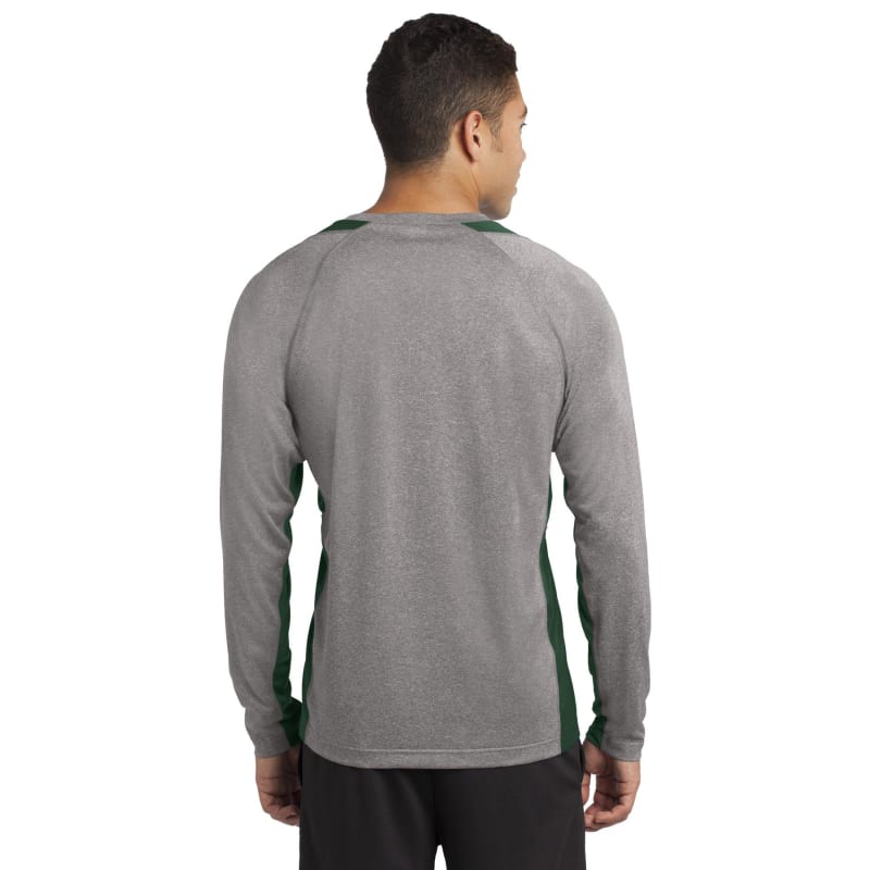 Sport-Tek Long Sleeve Heather Colorblock Contender Tee. 31