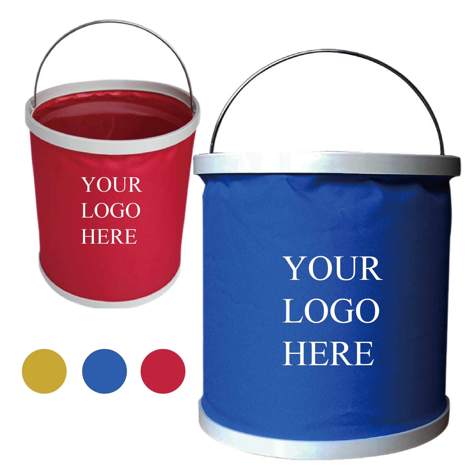 Custom Printed Traveling Steel Handle Bucket 9L 2
