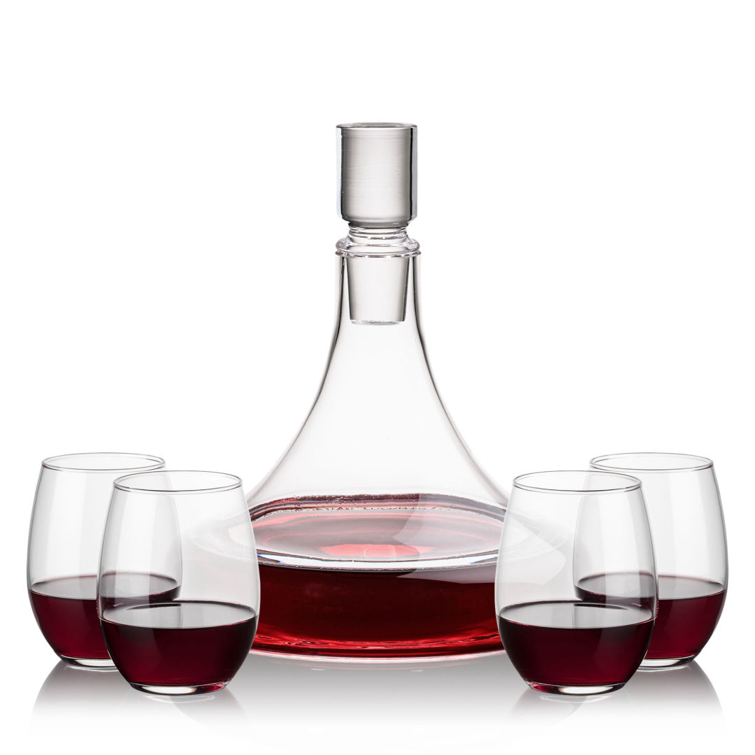 Ashby Decanter & Stanford Stemless Wine 9