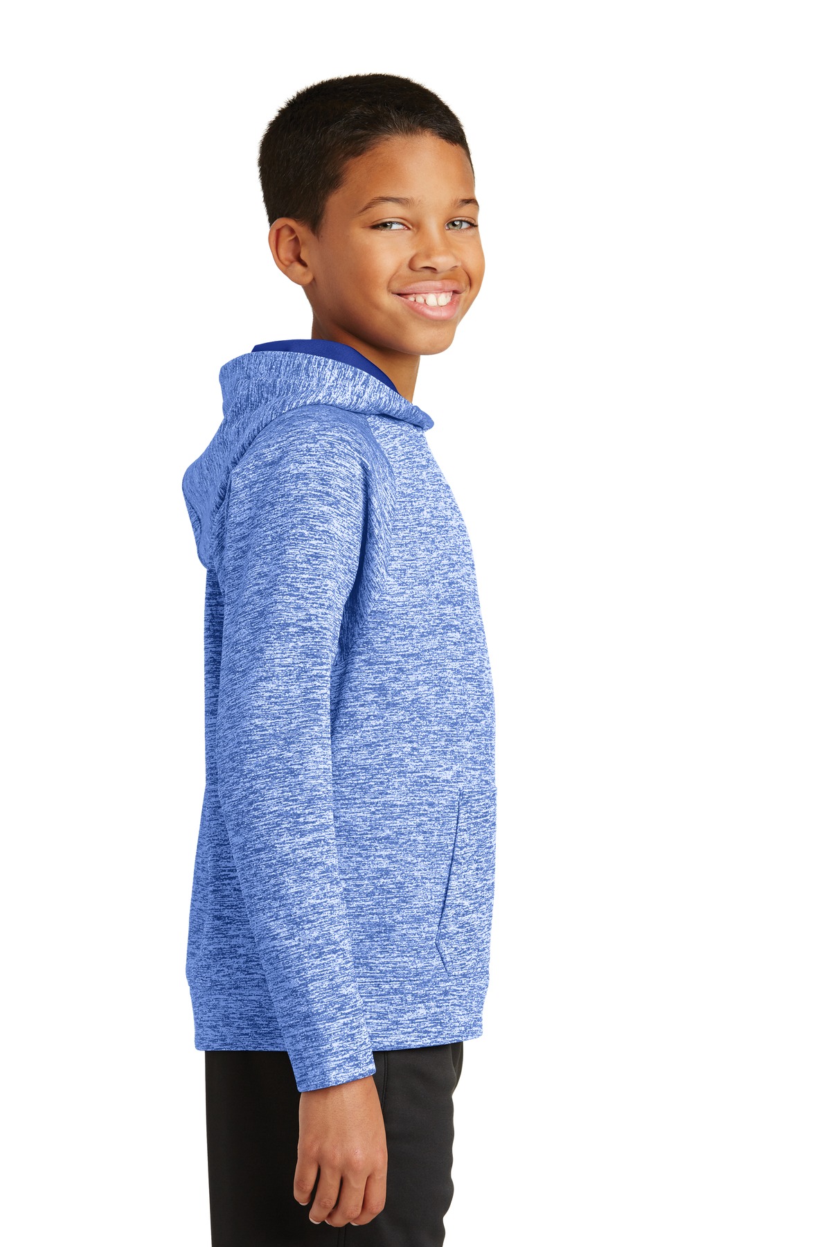 Sport-Tek Youth PosiCharge Electric Heather Fleece Hooded Pullover. YST225 23