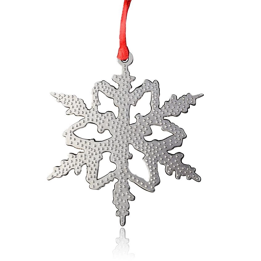 3" Silver Etched Ornament 6