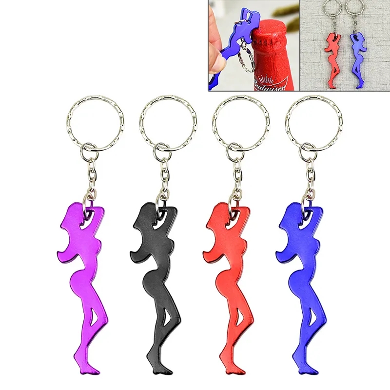 Fine figure of a woman shape bottle opener keychain 1