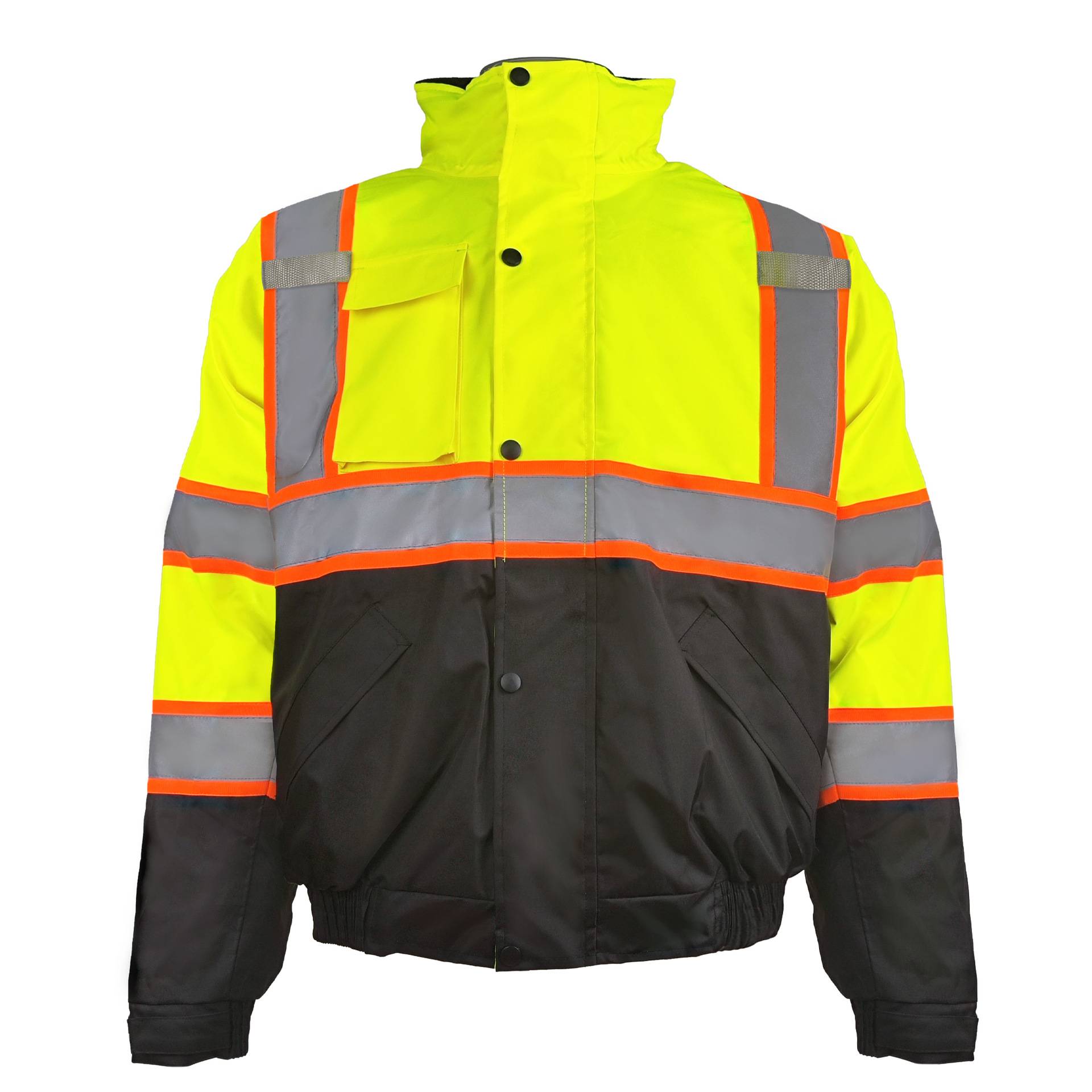 Waterproof Oxford Hooded Reflective Safety Rain Coat 10