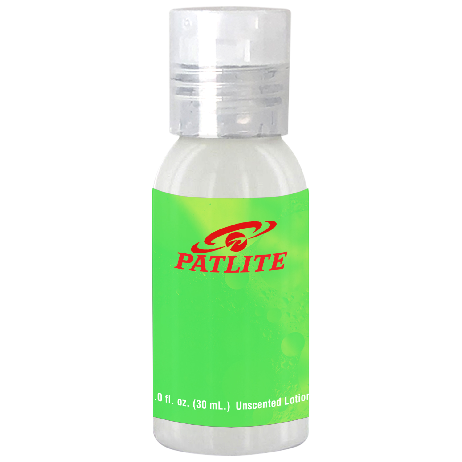 Compact 1 oz. Lotion Clear Round Bottle 3