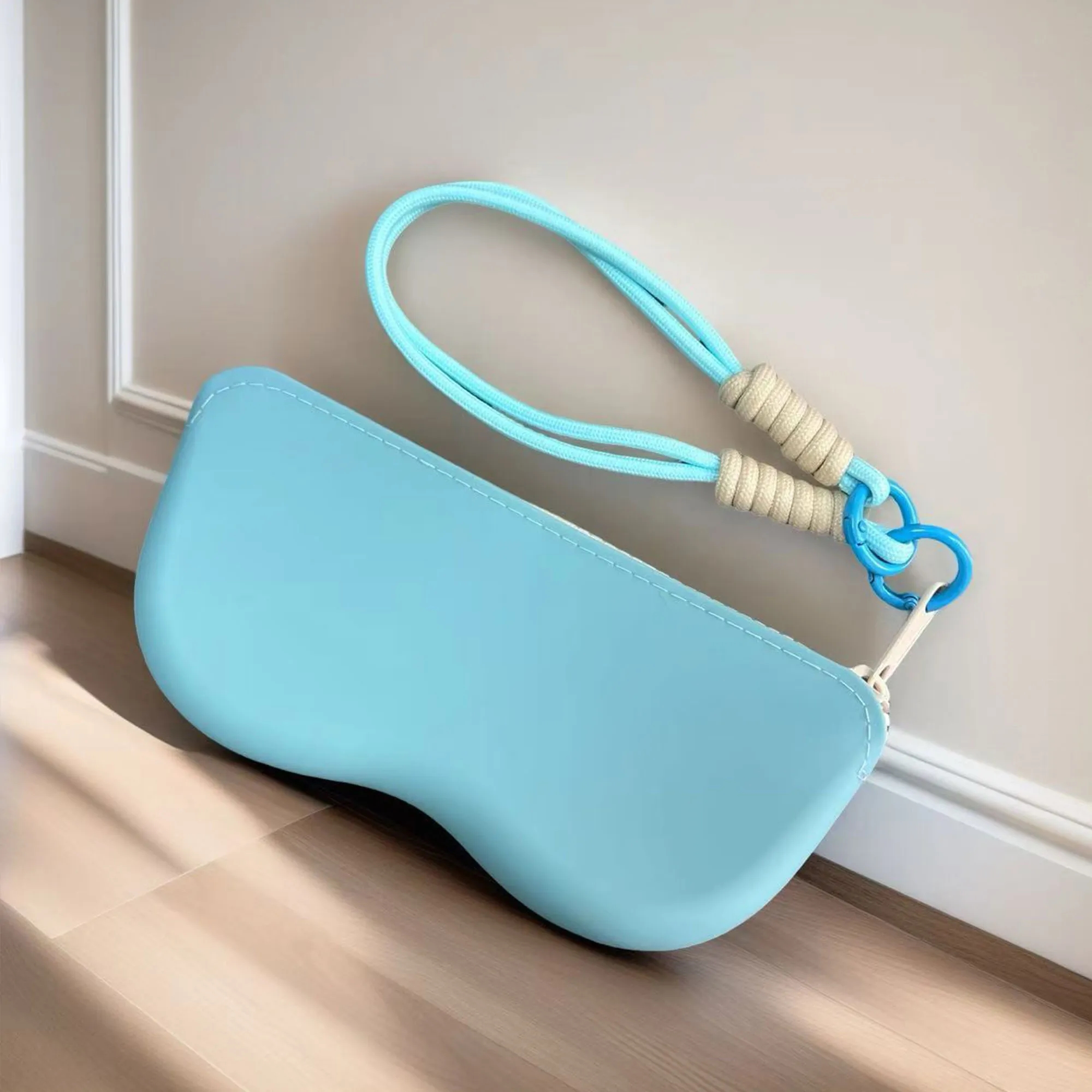Trendy Color Block Eyeglasses Pouch Portable Travel Case 5