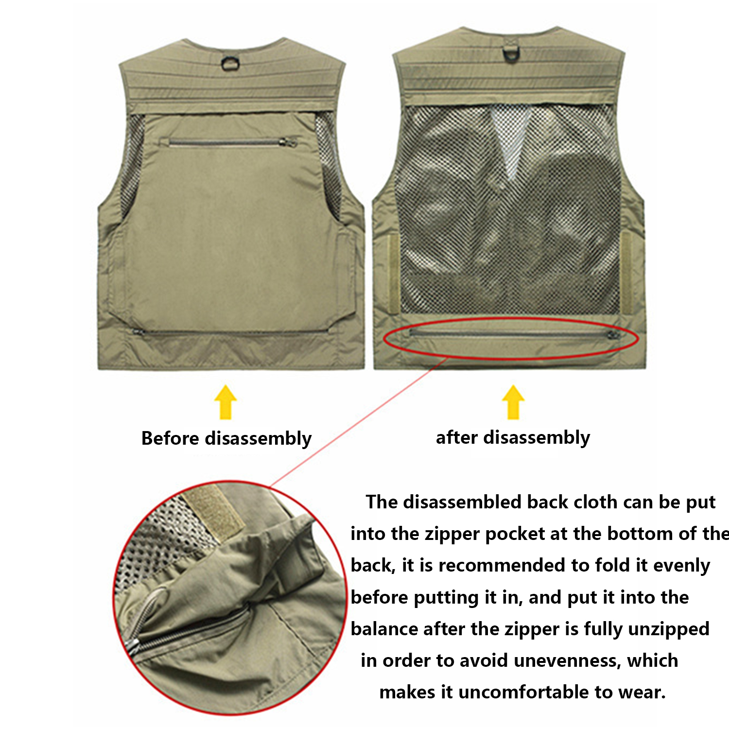 Men's casual outdoor detachable mesh quick-drying vest 6
