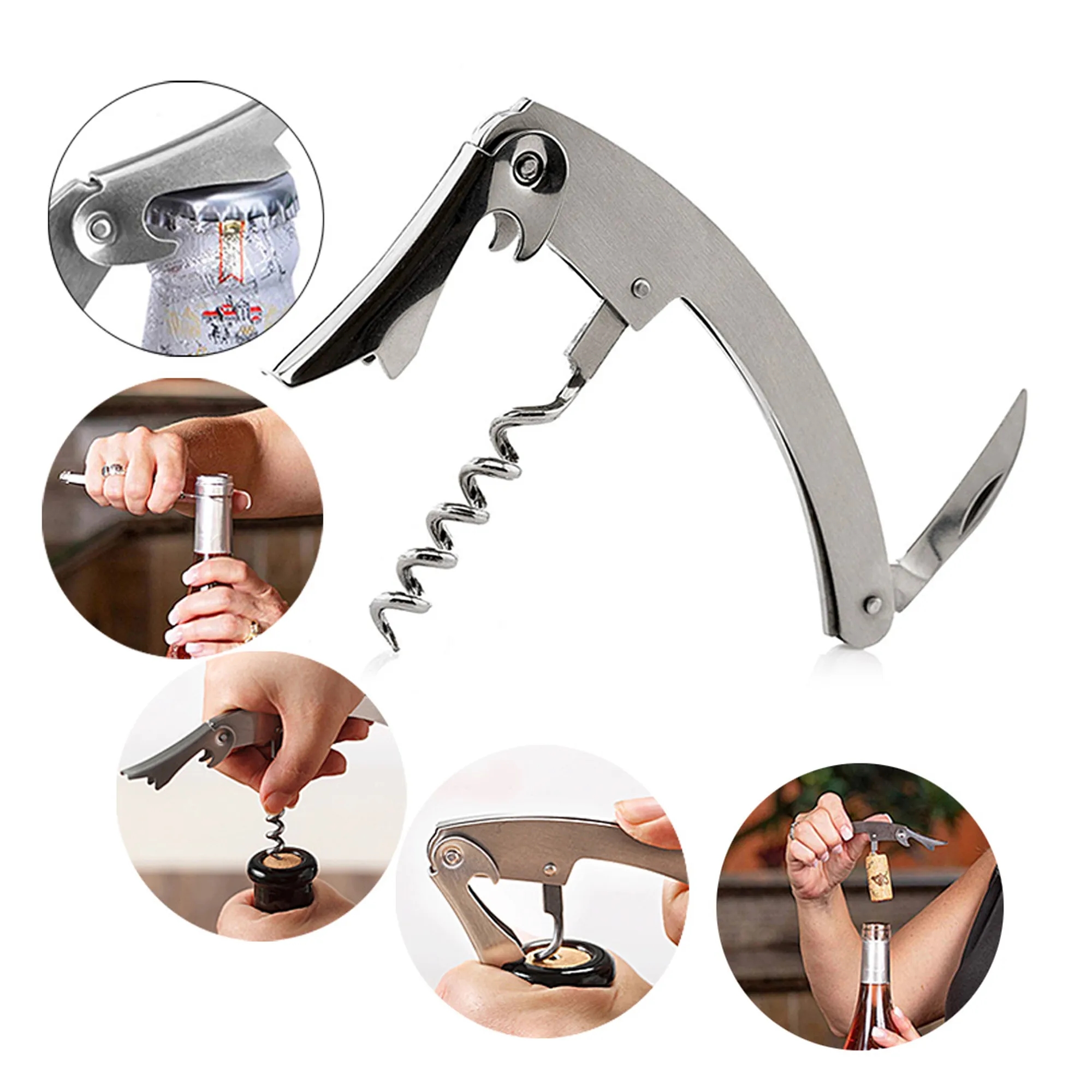 5 Piece Wine Tool Set In Bottle Shape Black Case 2