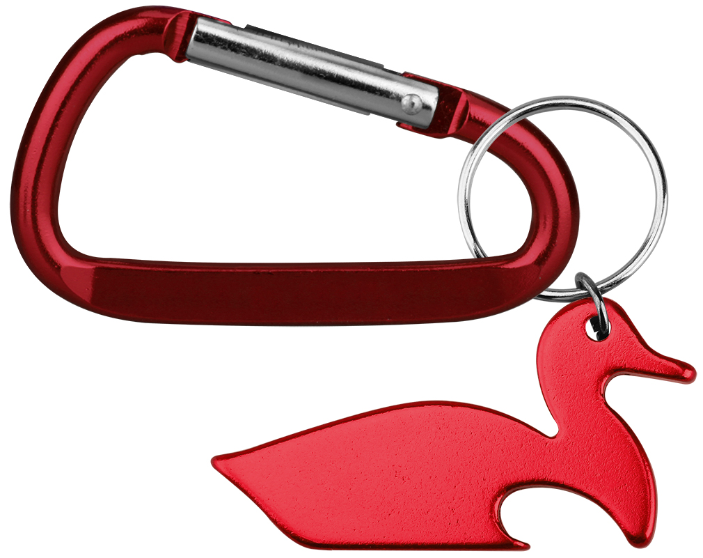 Duck shape bottle opener with key chain and carabiner 5