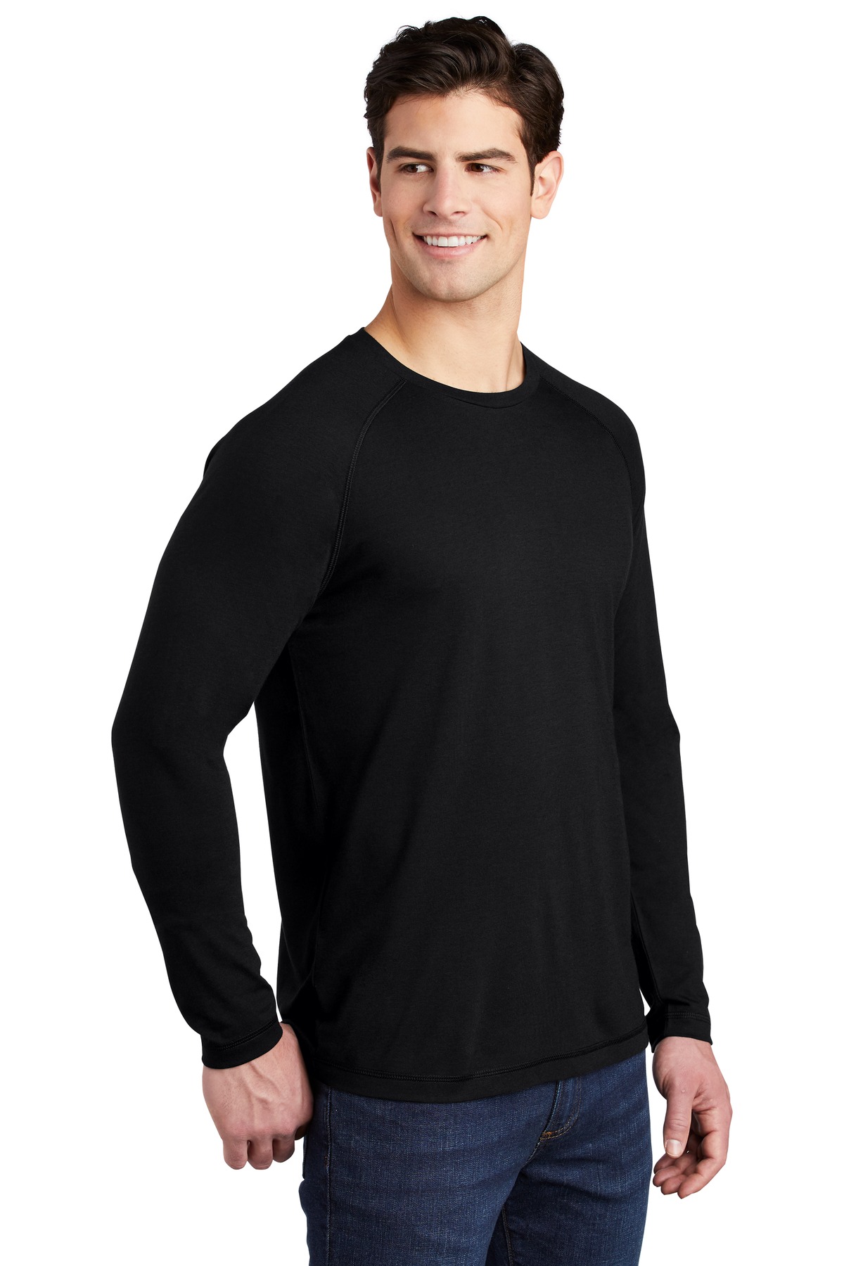 PosiCharge Long Sleeve Tri-Blend Wicking Raglan Tee