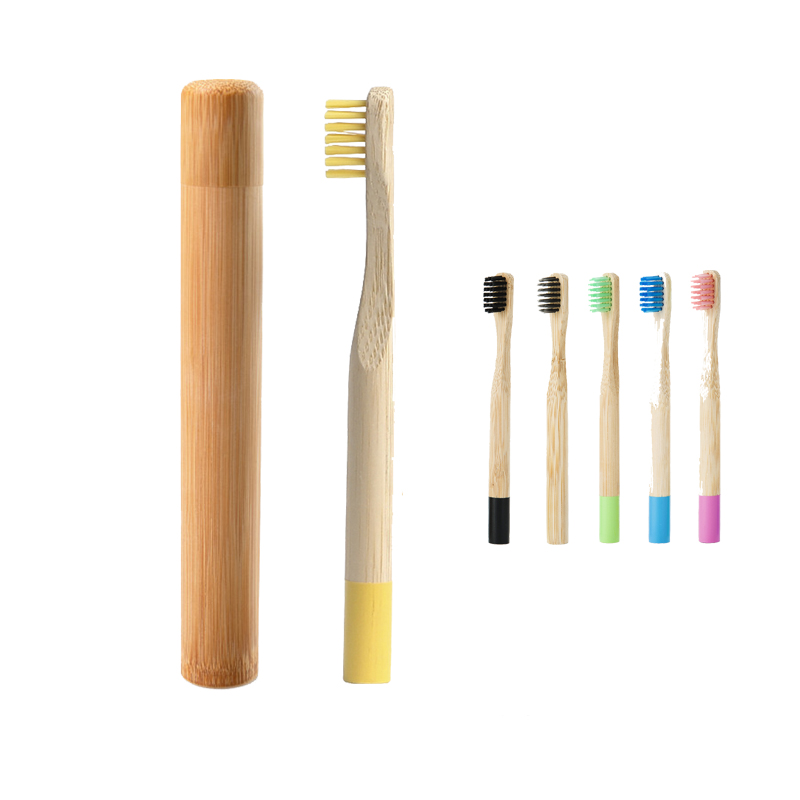 Bamboo Toothbrush With Bamboo Tube 2
