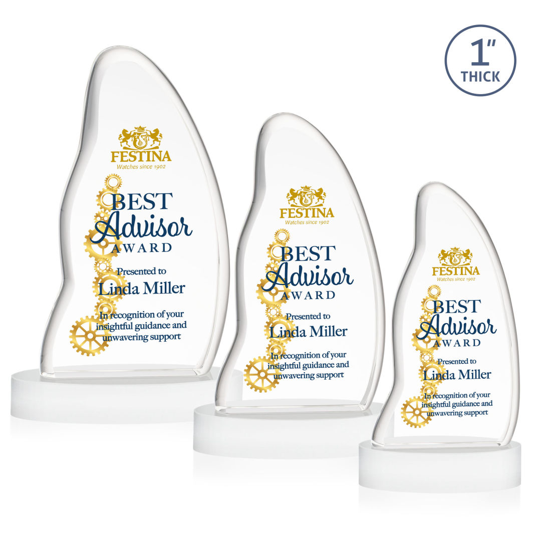 Beauford VividPrint™ Award on Base - White
