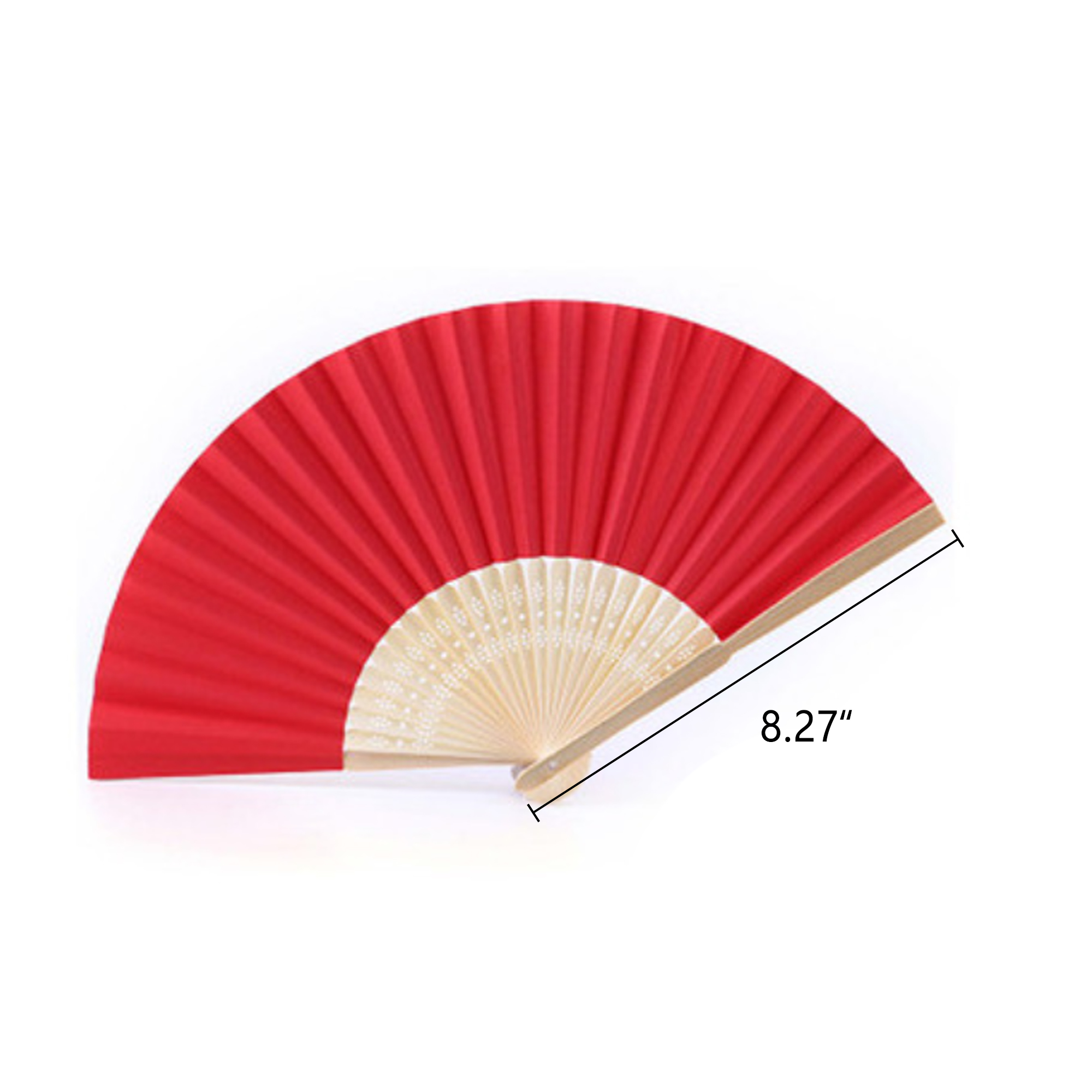 Handheld Foldable Full Color Bamboo Paper Fan 2
