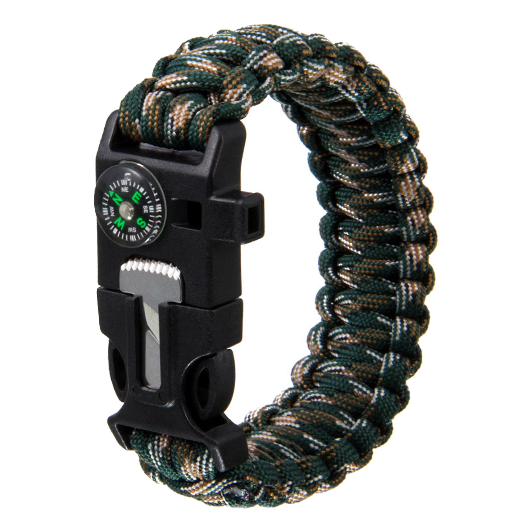 6-In-1 10'' Survival Polyester Paracord Bracelet 8