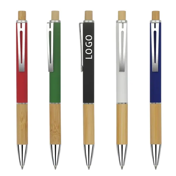 Click-action Bamboo Pen 3