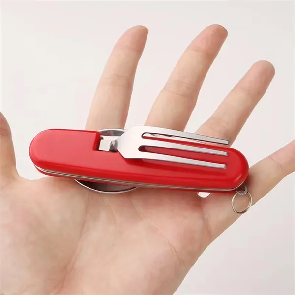 4 in 1 Stainless Steel Folding Cutlery Set 2