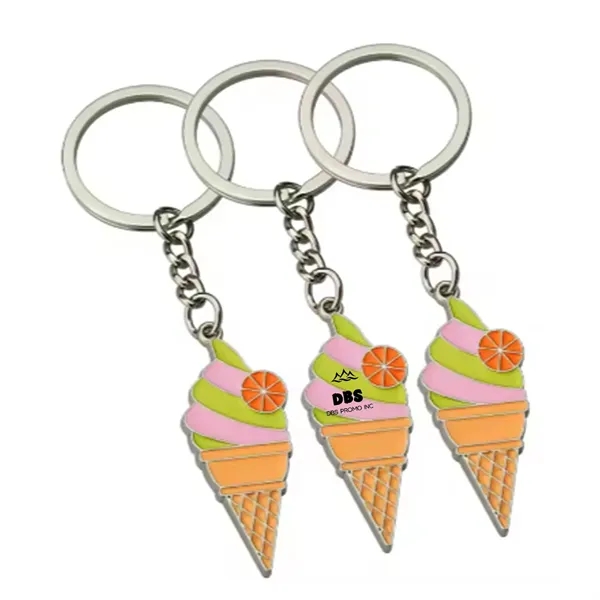 Ice Cream-Shaped Keychain