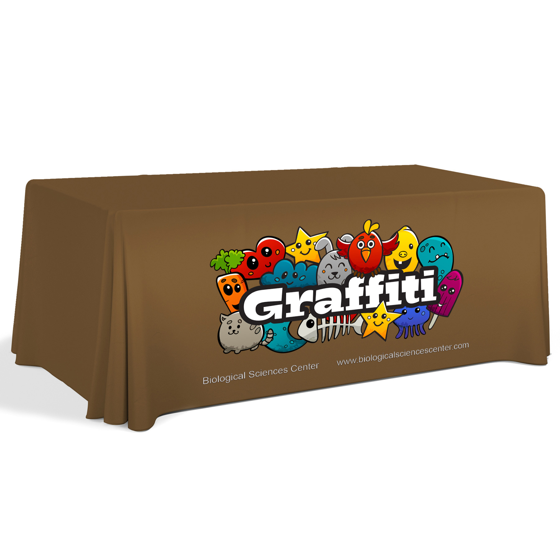 6' Premium Draped Standard Table Cover(Full Color Dye Sublimation) 3