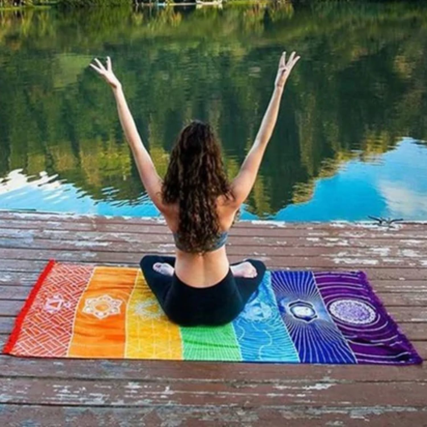24"x 68" Sublimation Microfiber Velour Yoga Mat Towel 4