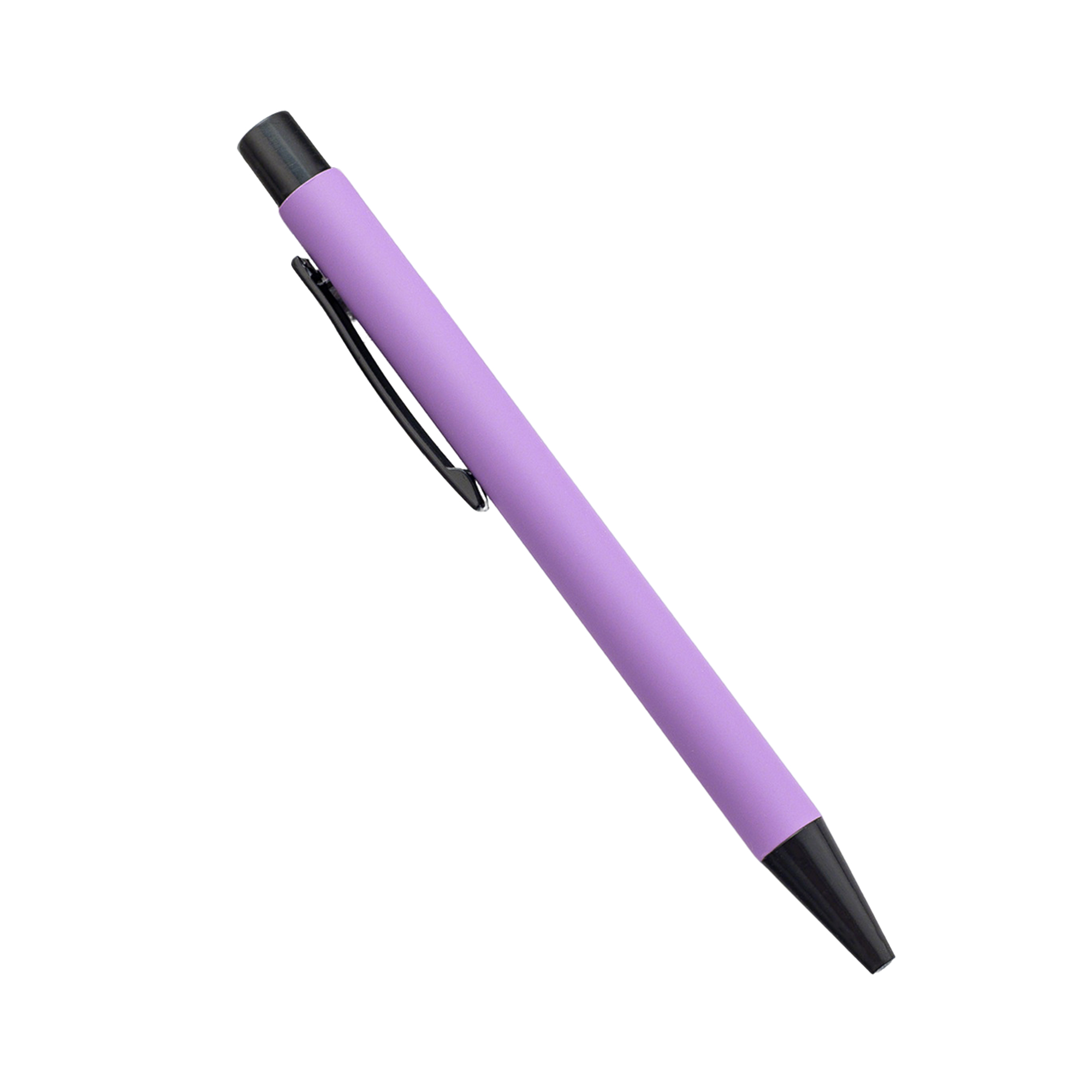 Metal Clip Ballpoint Pen With Colored Barrel 1