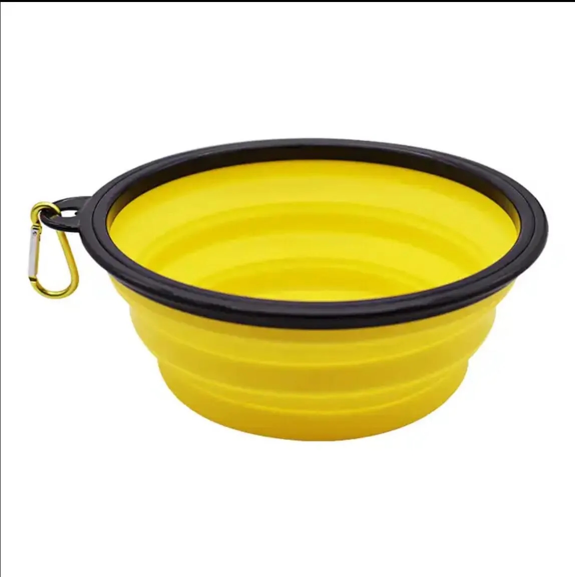 Silicone Folding Pet Bowl With Carabiner Hook 4