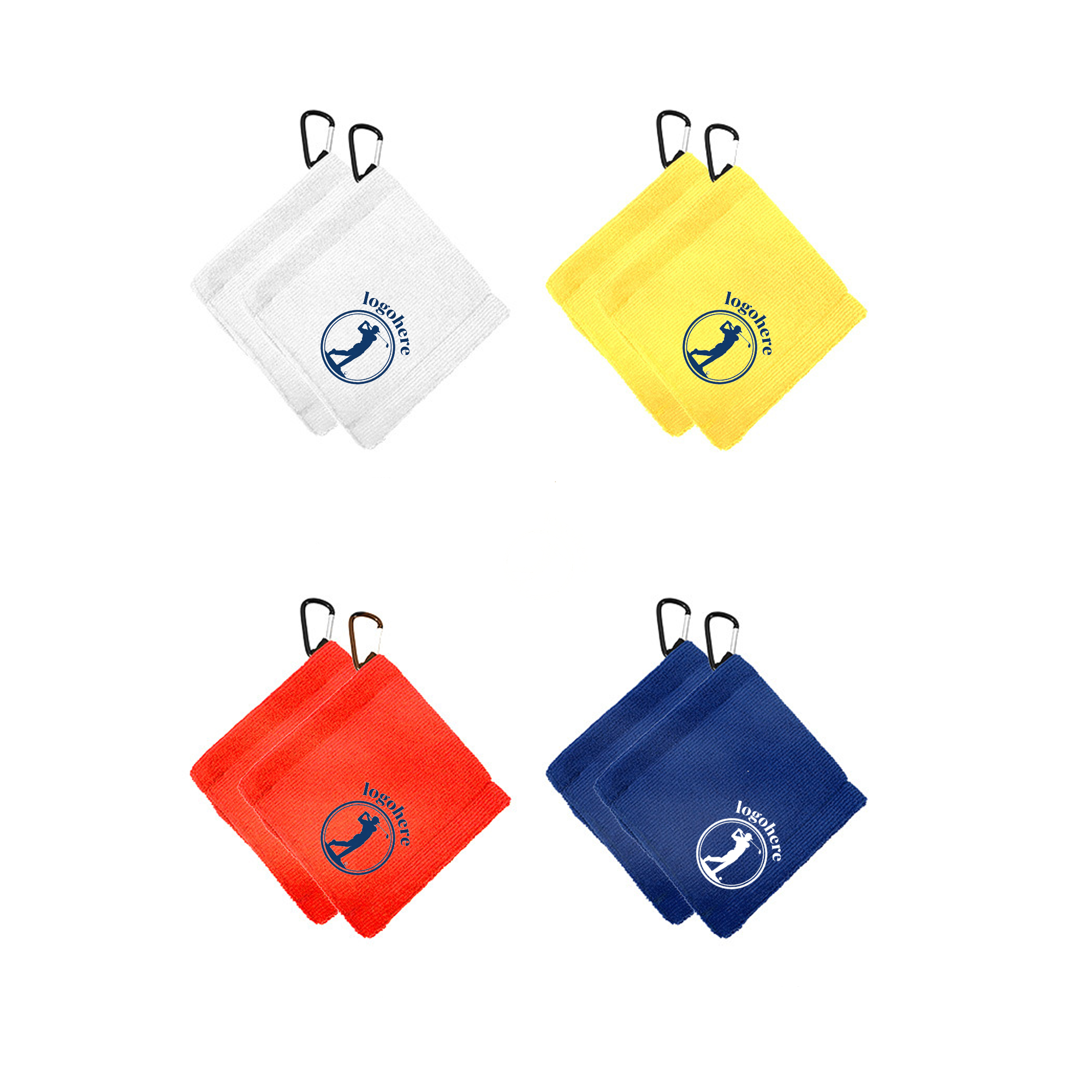 MOQ 50 Microfiber Golf Towel With Fastener 3