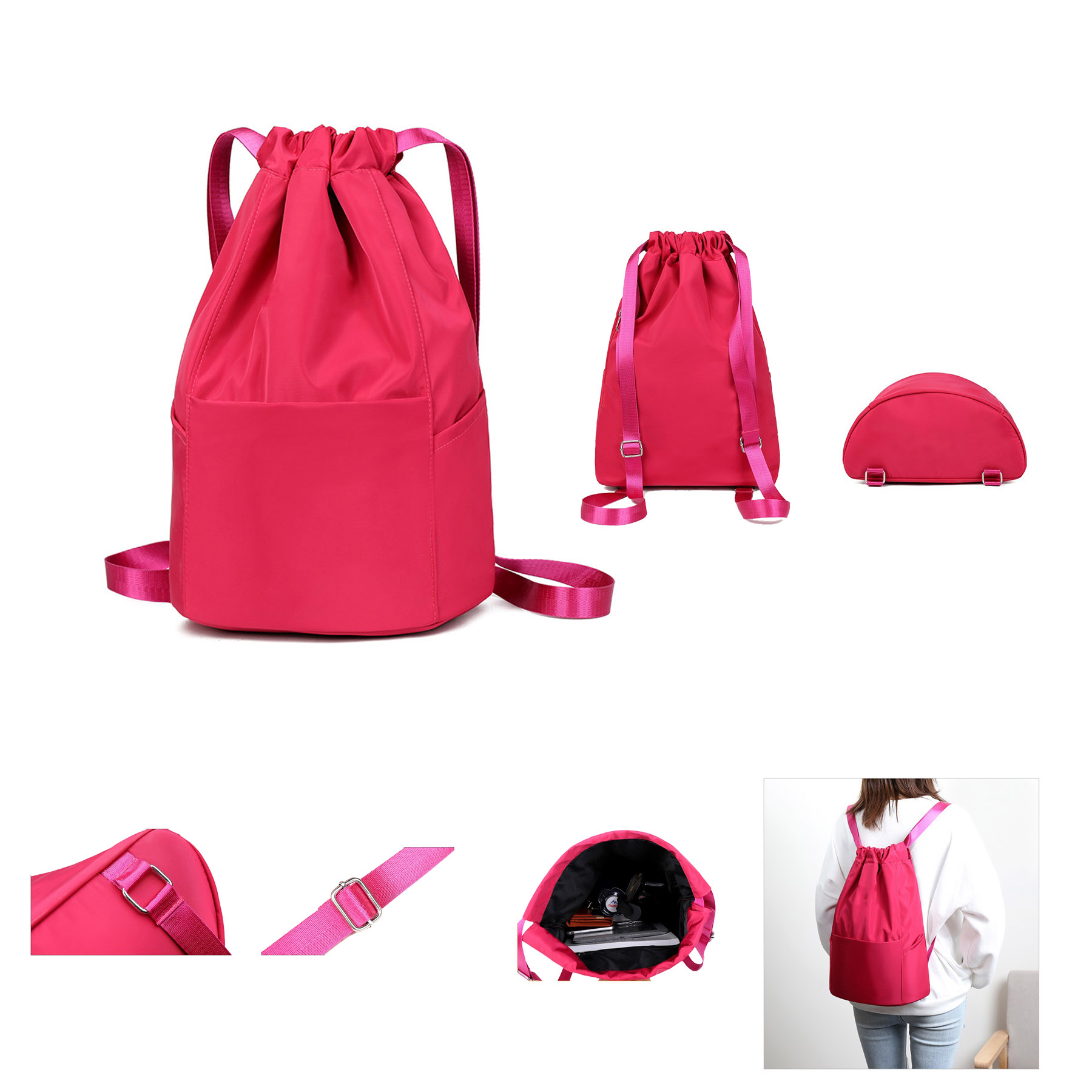 DrawstringMulti-pocket Backpack 2