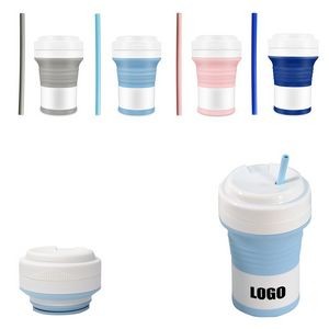 550ml Collapsible Cup With Straw And Sip Lid 18