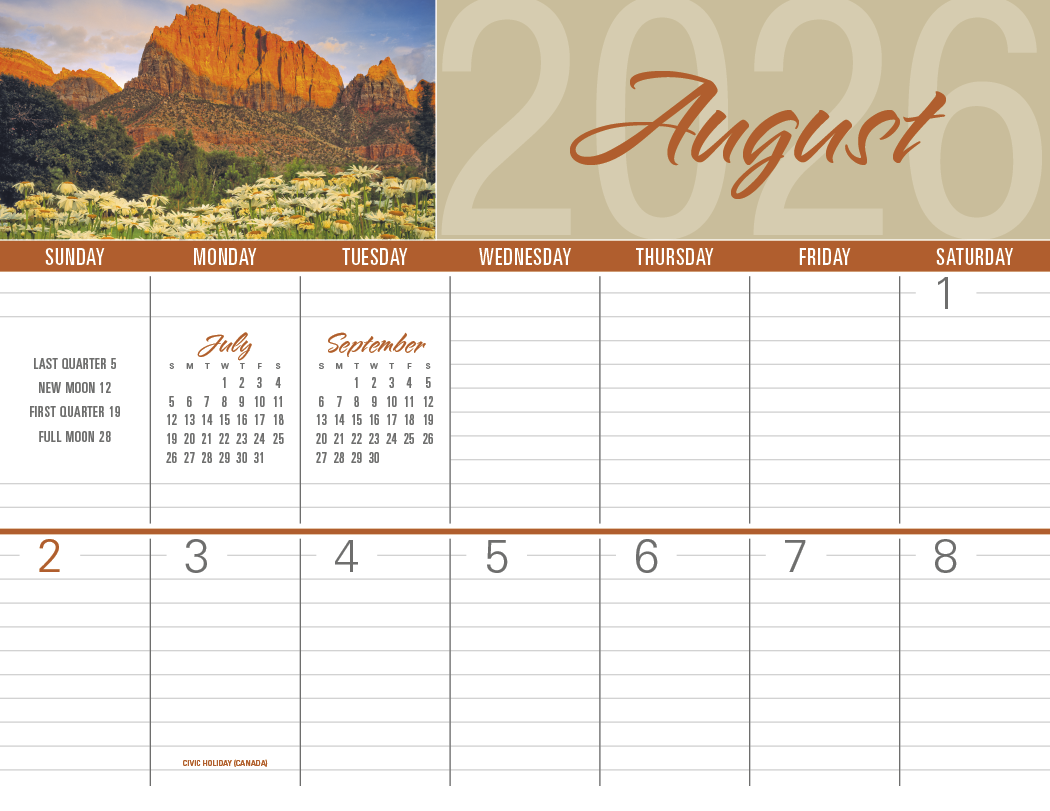 Triumph® Calendars Scenes of America Big Block Memo Calendar 8