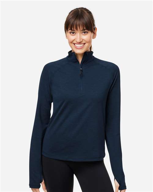 Women's Fairway Marbled Jersey Quarter-Zip Pullover - PDP8023 29
