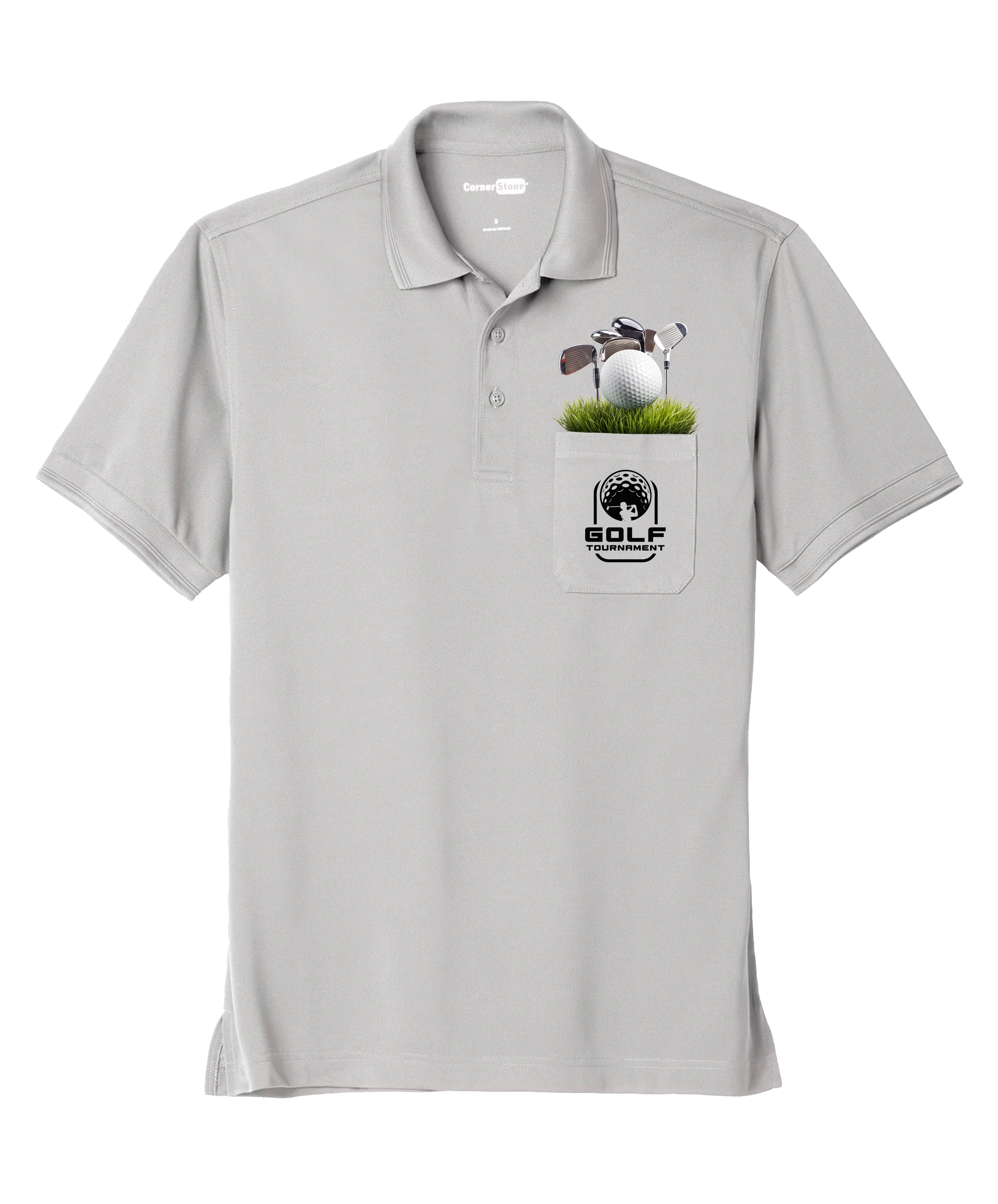 PeekPocket CornerStone® Industrial Snag-Proof Pique Pocket Polo