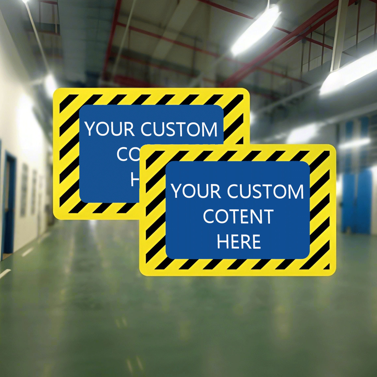 Pvc Road Workshop Factory Warehouse Security Warning Sign 13