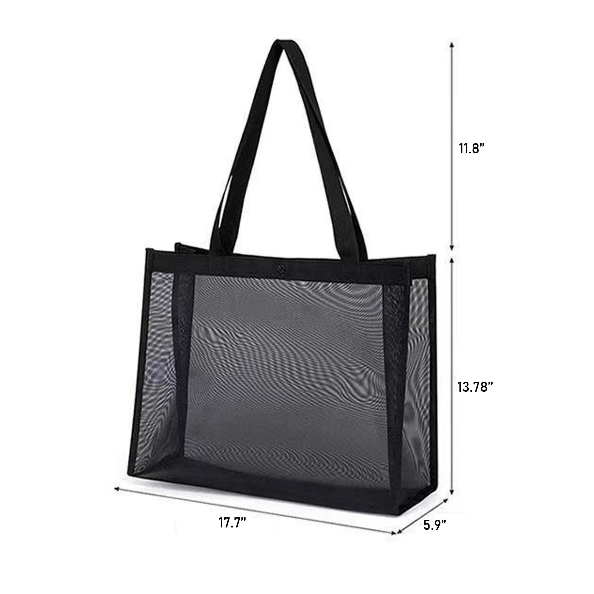 17.7''x13.8''x5.9'' Small Mesh Beach Bag Lightweight " 7