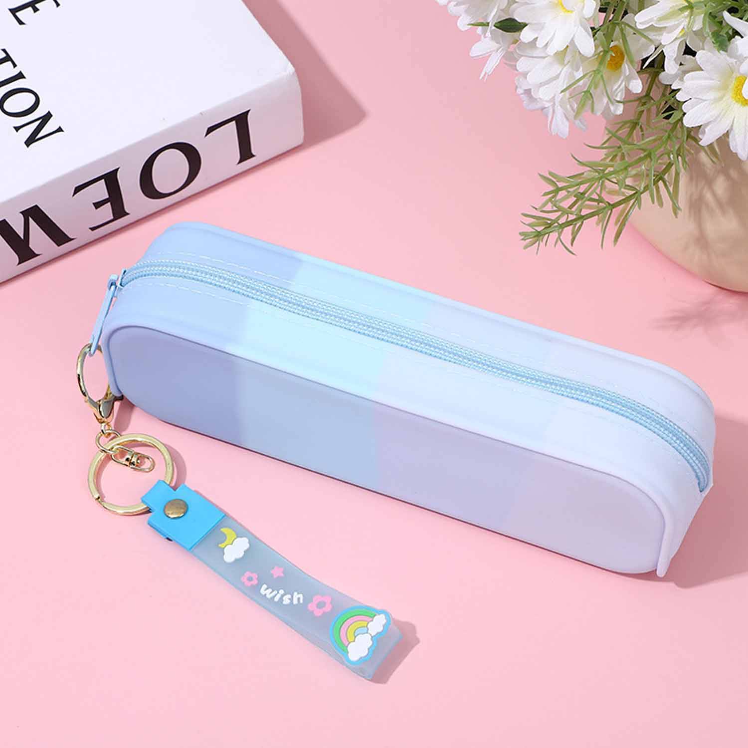 Rectangular gradient silicone pencil pouch 3