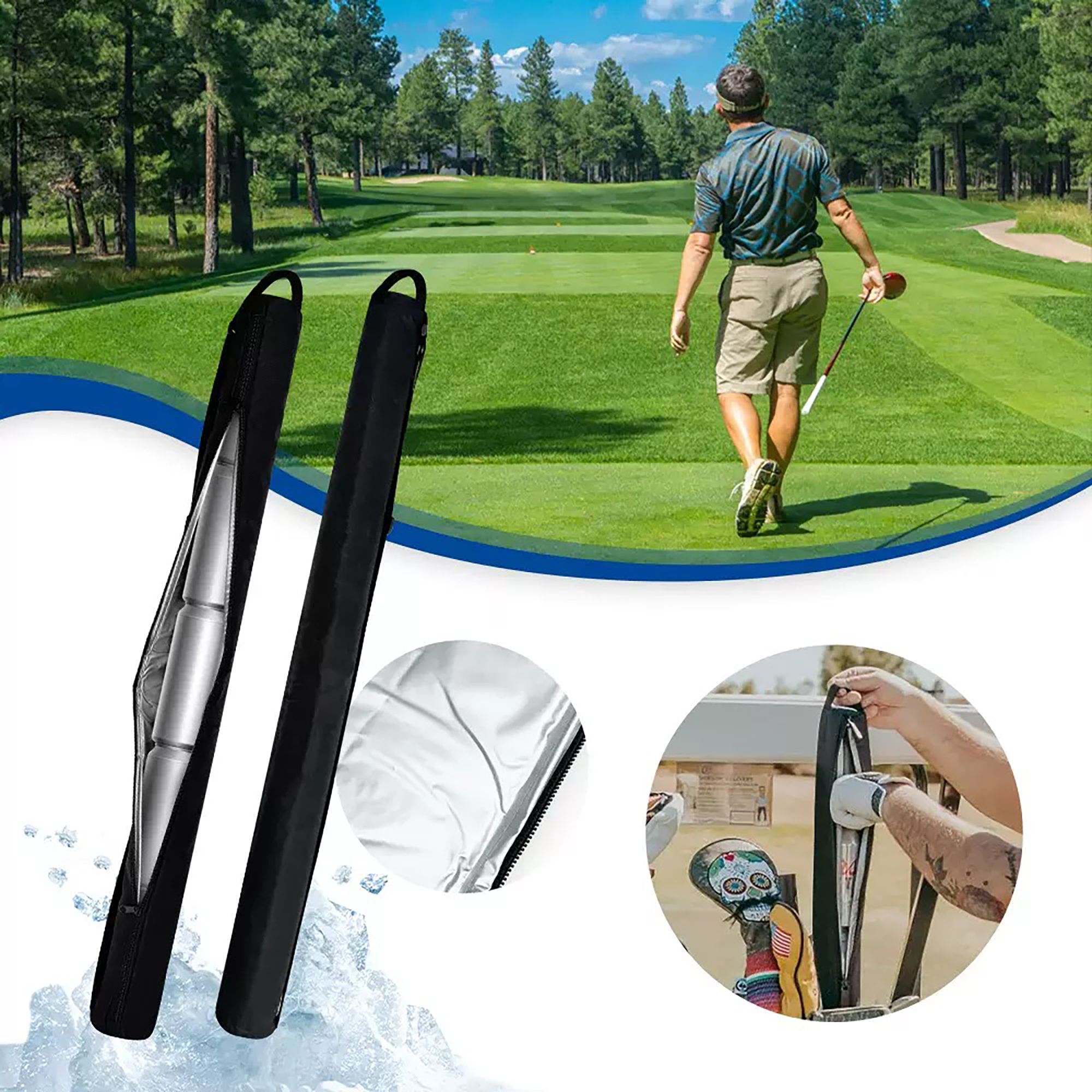 Neoprene Can Carrier with Zipper and Adjustable Strap 3