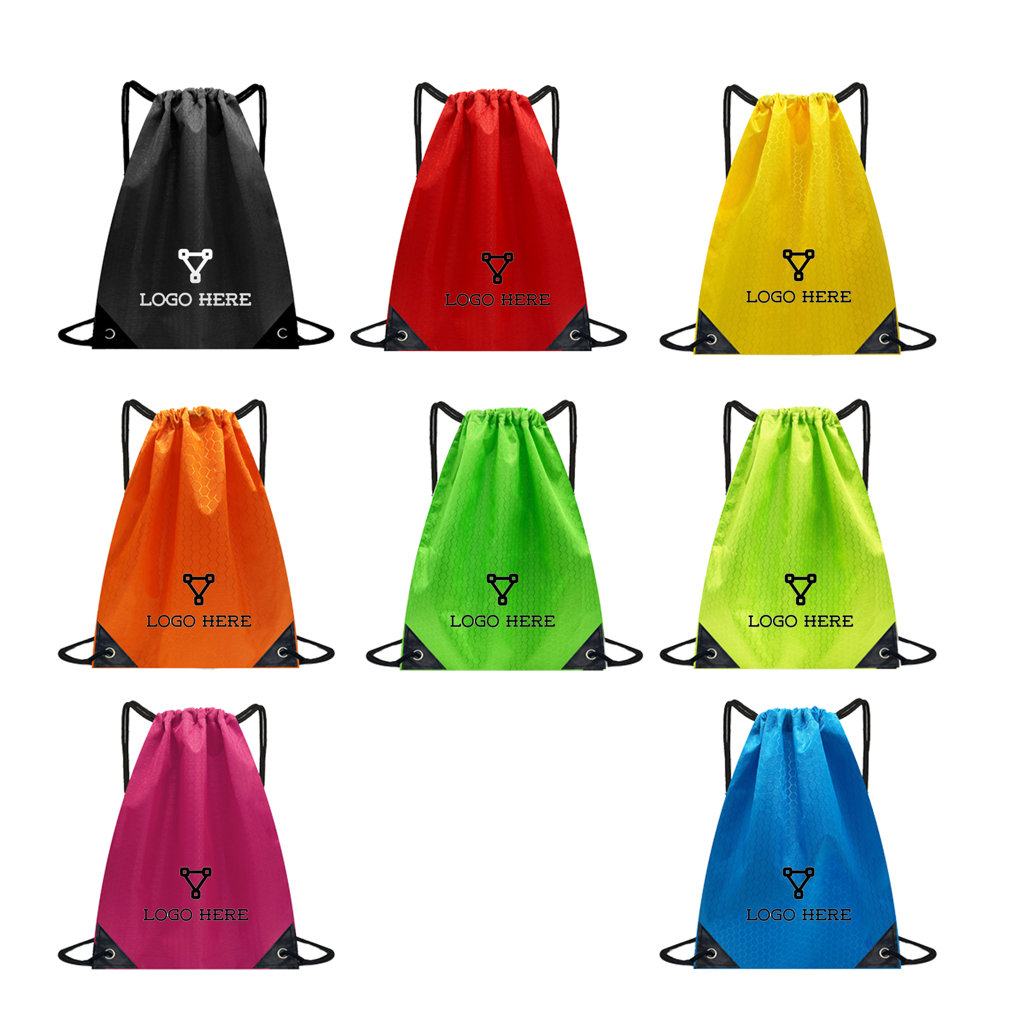 Solid Color Simple Drawstring Bag 2