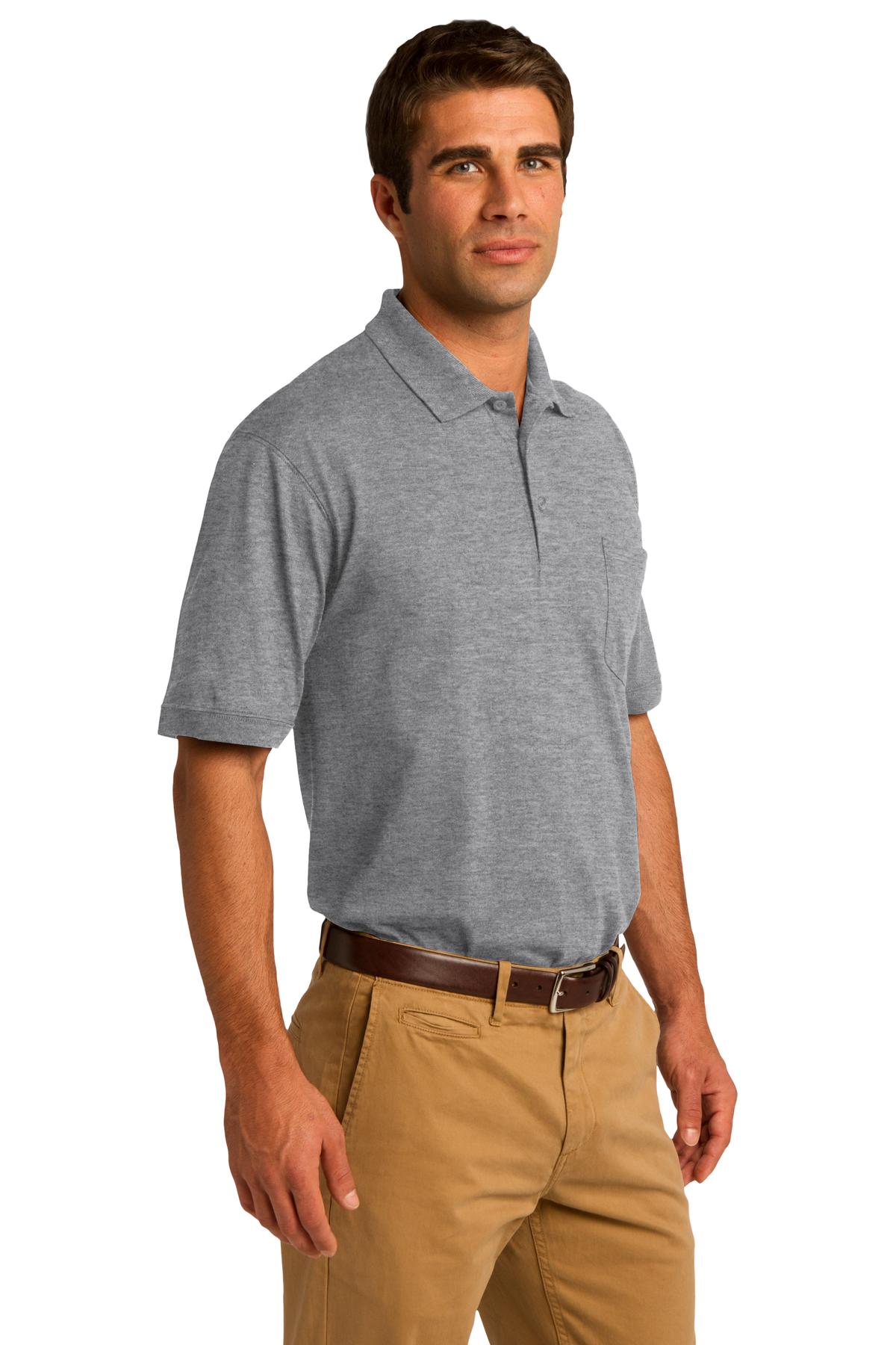 Port & Co Core Blend Jersey Knit Pocket Polo. KP55P 25