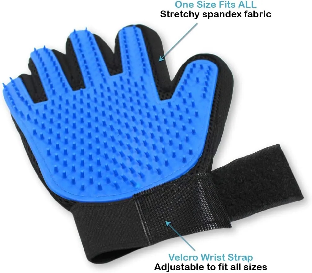Soft Rubber Bristle Brush Pet Fur Combing Gloves 3