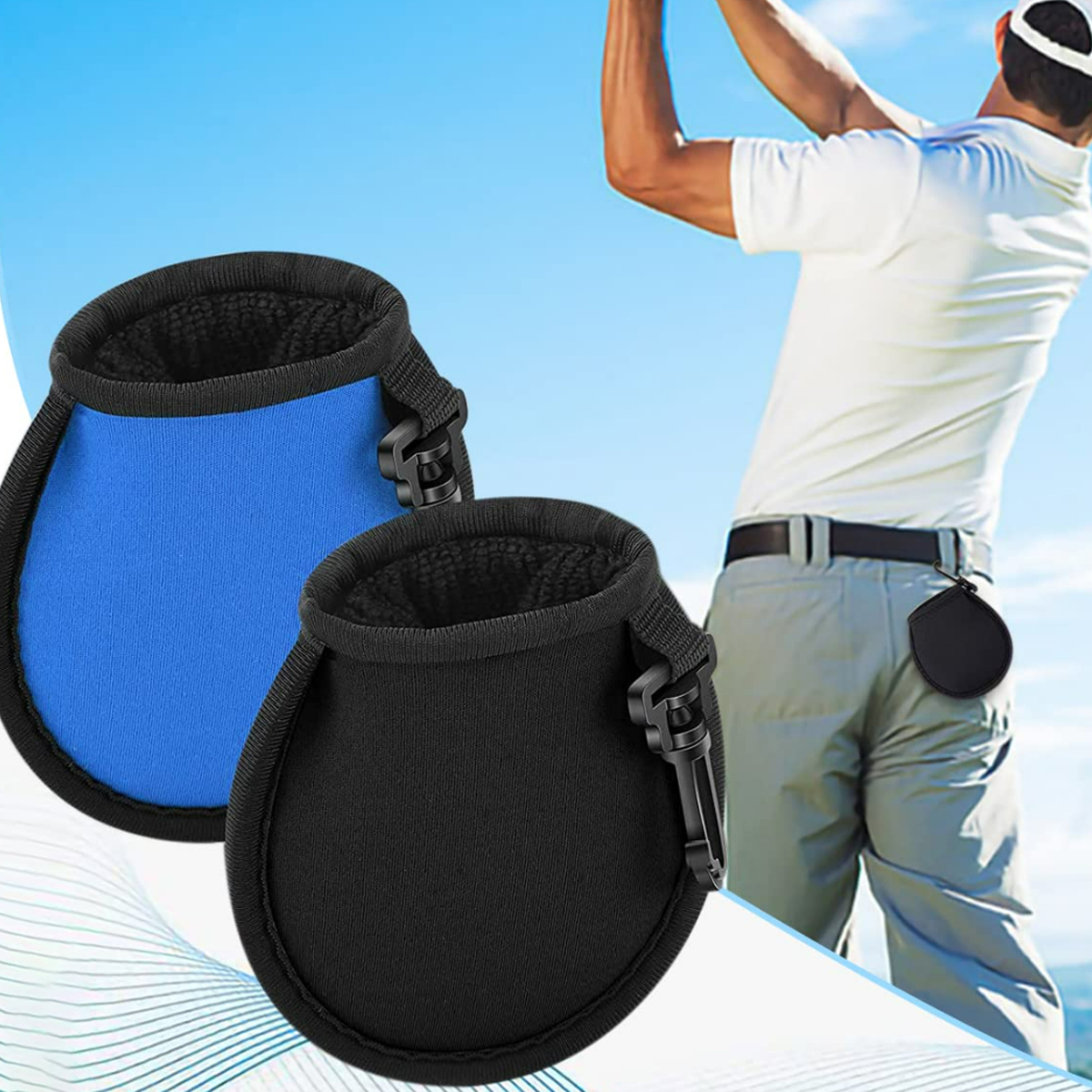 Neoprene Zippered Earphone Pouch with Clip 4