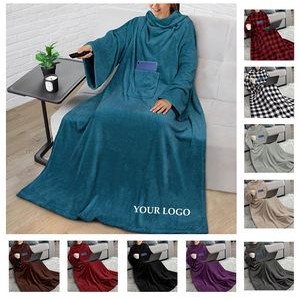 Fleece Blanket with Sleeves TV Blanket 4