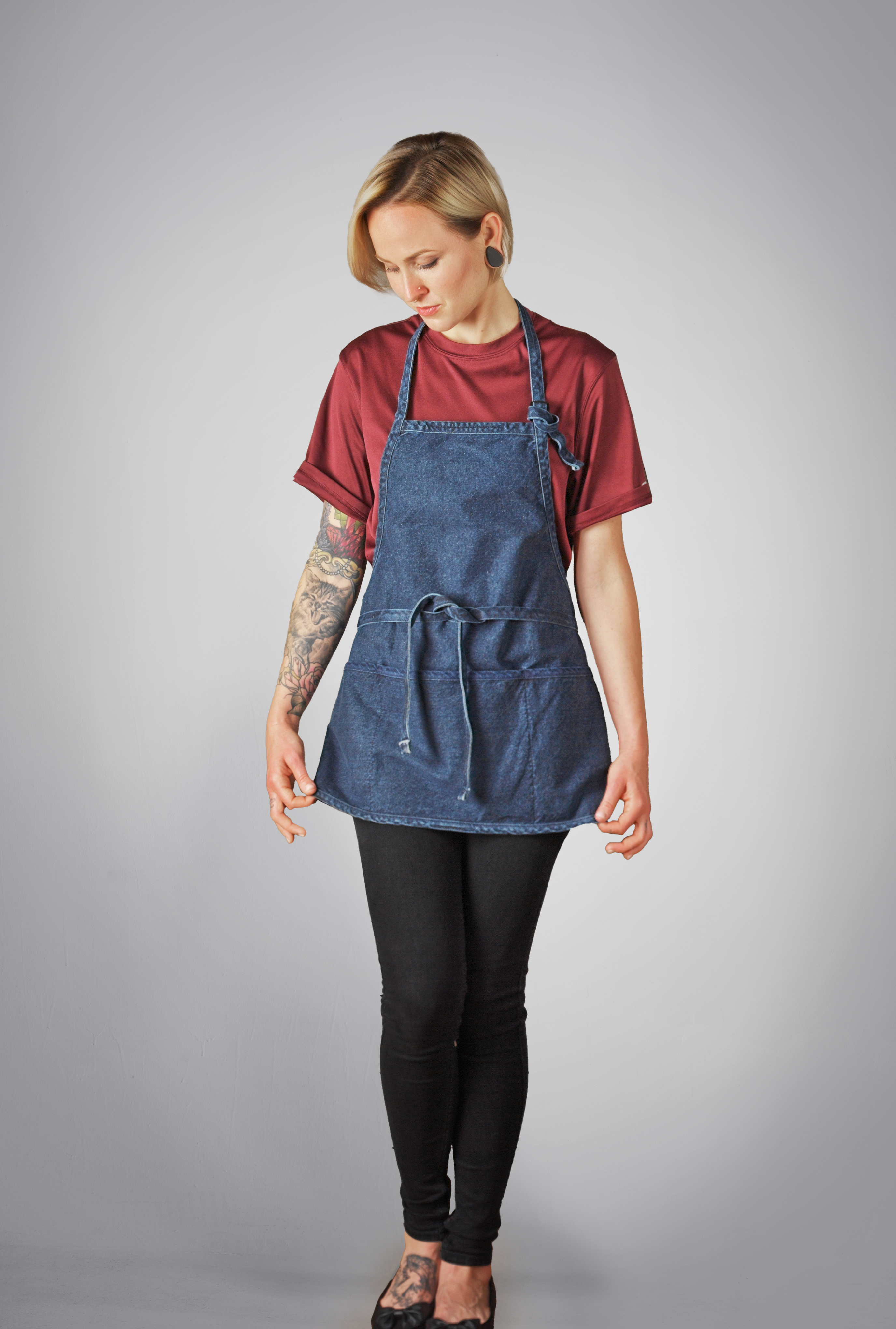 NEW Kitch Style Bib Apron - Basic denim 5