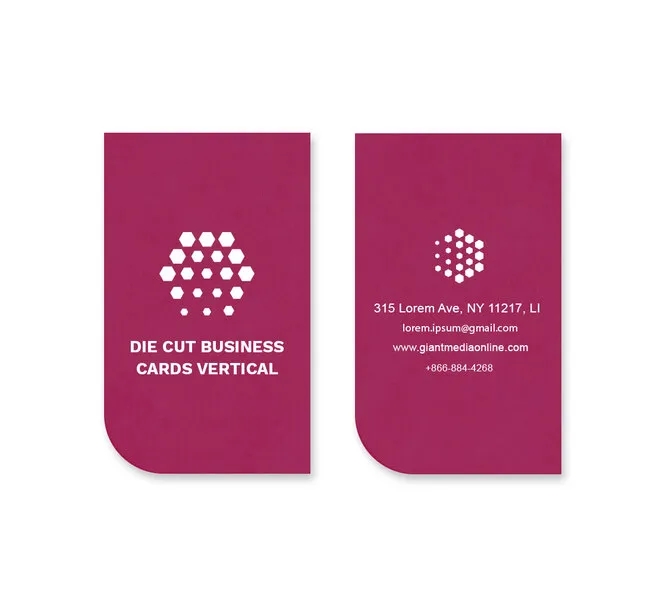 Die-Cut Business Cards - Vertical 1